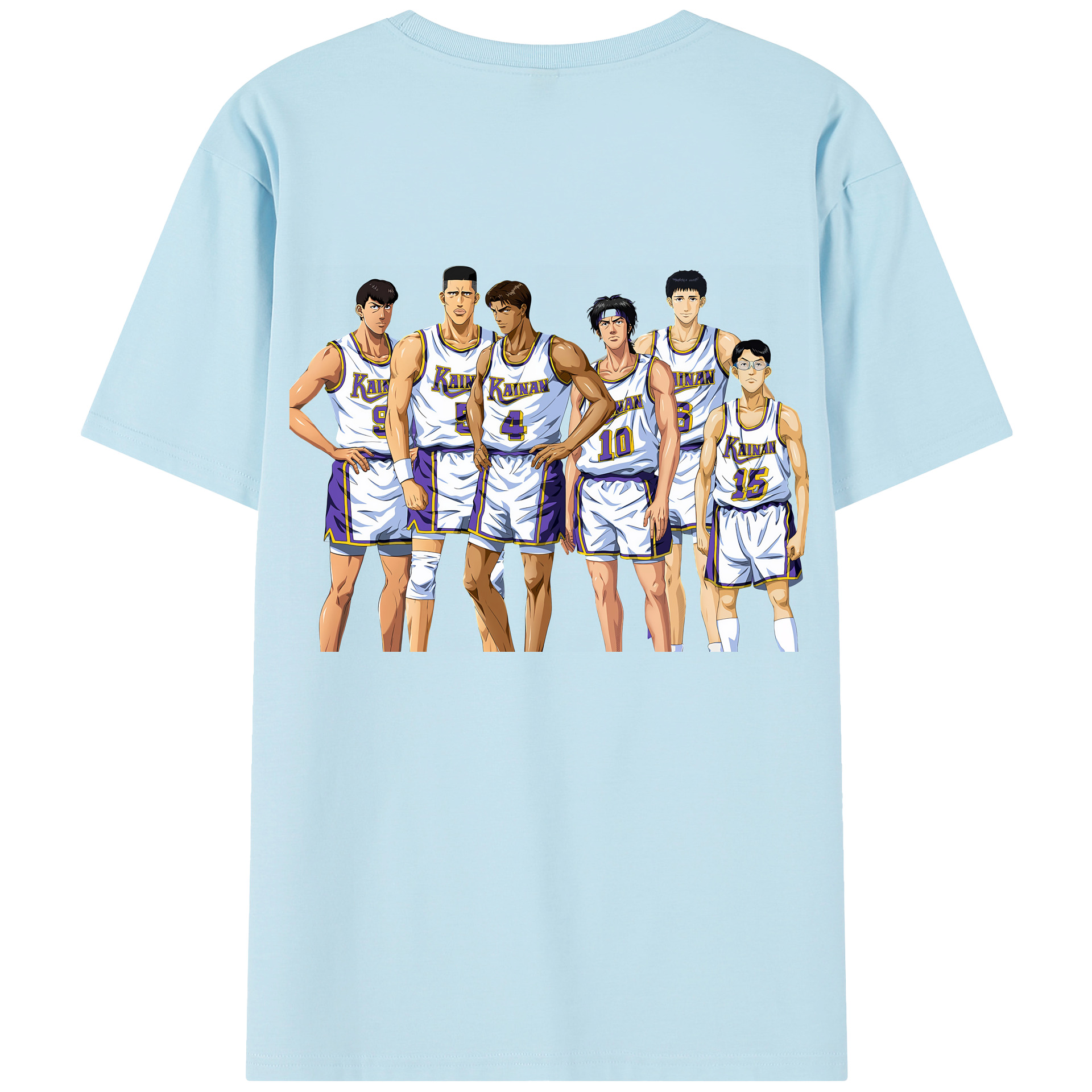 SLAM DUNK／スラムダンク 綿100％半袖Tシャツ（背面プリント）